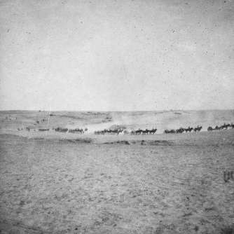 Light Horsemen advance on Beersheba - AWM J06574